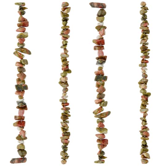 12 Packs: 4 ct. (48 total) Unakite Chip Beads by Bead Landing®